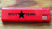 Feuerzeug mit Revolte Springen Aufdruck